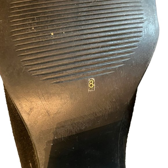 Steve Madden Suede Cut Out Pointed Toe Bootie Leather Black Size 8 - Picture 11 of 12